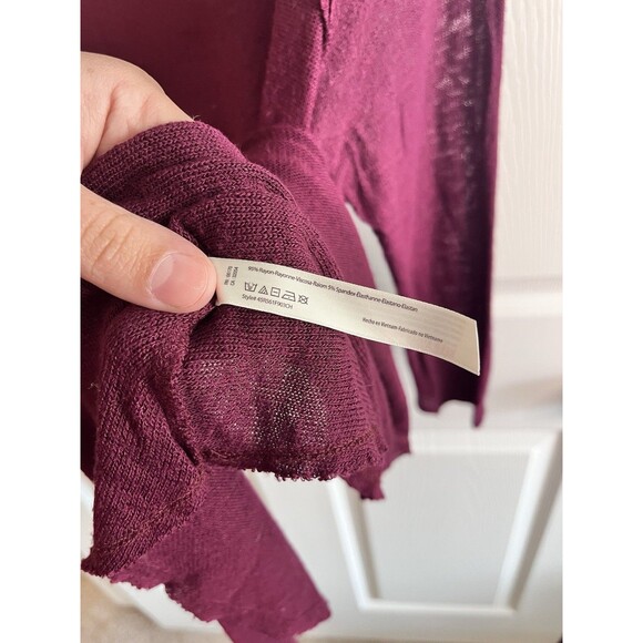 Intimately Free People Women's Long Sleeve Top Size Small Sheer Romantic Sexy - Picture 5 of 8